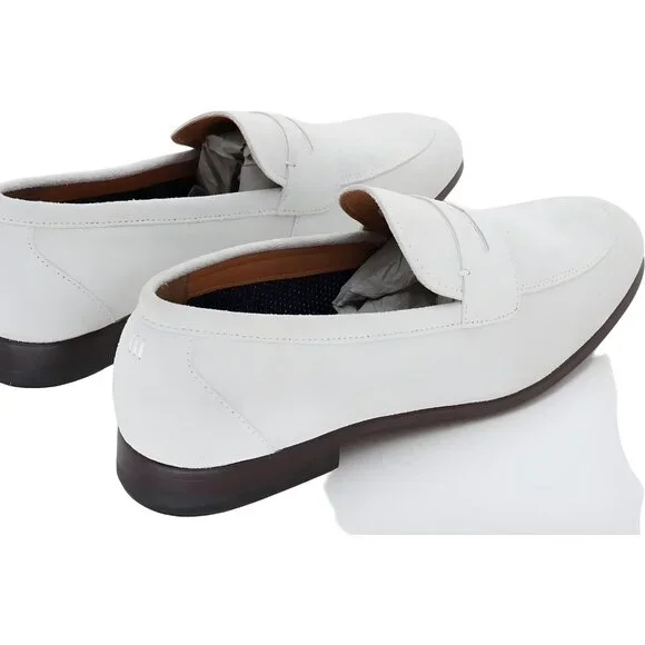 Mens White Penny Loafers Bar III US 9 PERRY | Men main image 4
